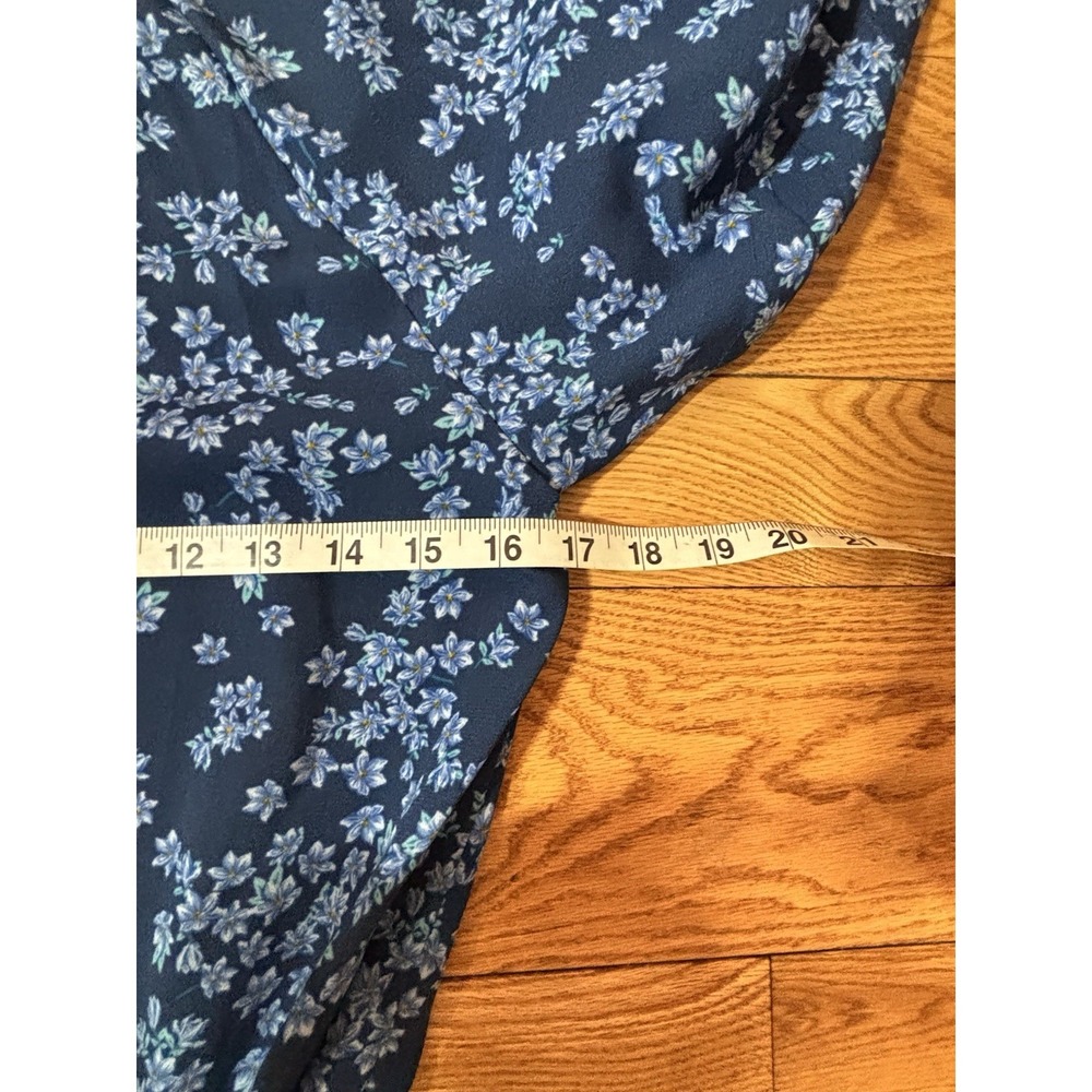 Draper‎ James RSVP Bodysuit Thong Floral Eyelet Blue Women's SZ XS Tiered Sleeve - Picture 9 of 12